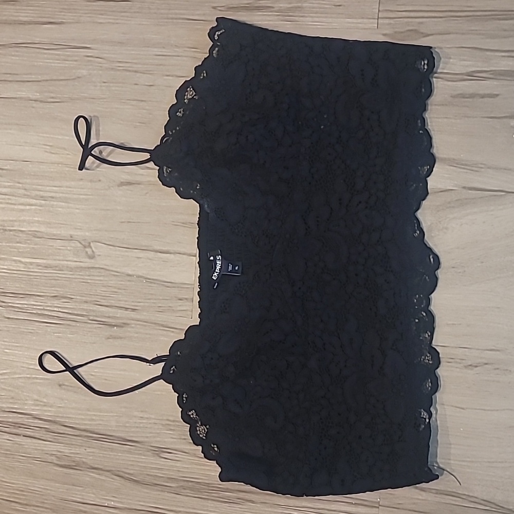 NWOT NEVER WORN OR WASHED Express Black Lace Bandeau